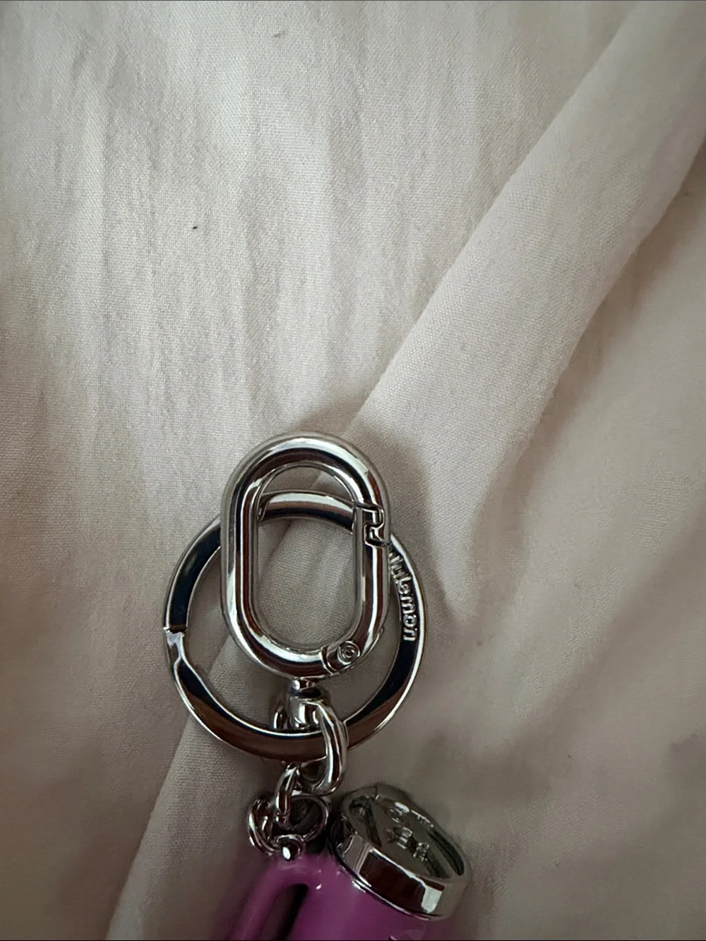 Lululemon Pink Mini Mug Keychain